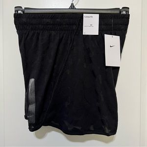 Nike Dri-FIT Breezy Girl’s High-Waisted Training Shorts, Black Camo